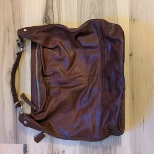 Gorgeous Slouchy Chocolate Leather Kenneth Cole Shoulder Bag